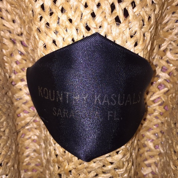 Kountry Kasuals Sz 7 straw cowboy hat 21.75”